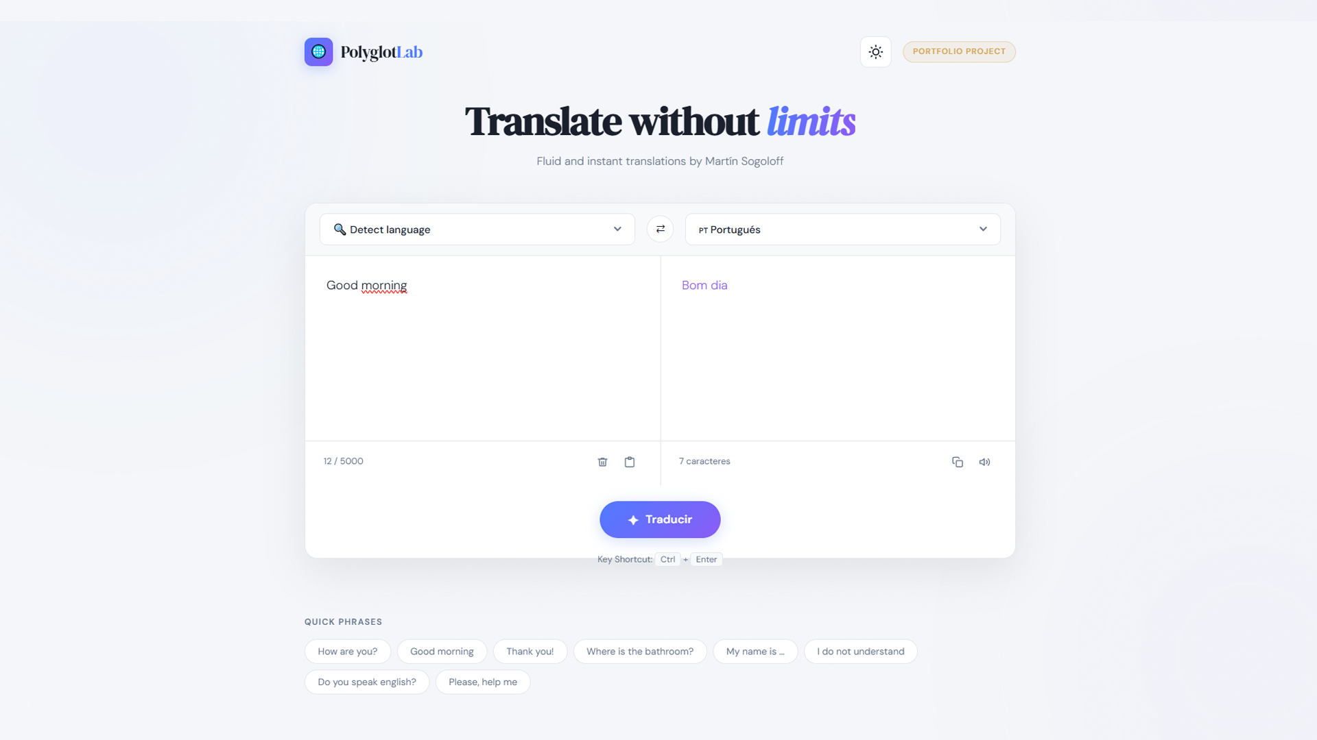 PolyglotLAB - tema alternativo